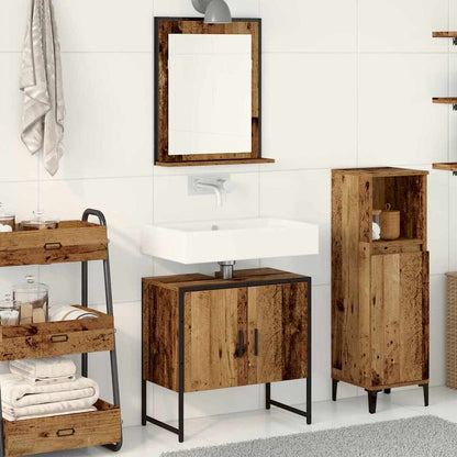 Badezimmermöbel Set 2 pcs Braun 60 x 33 x 60 cm Holzwerkstoff