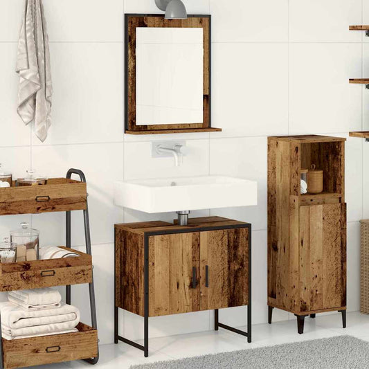 Badezimmermöbel Set 2 pcs Braun 60 x 33 x 60 cm Holzwerkstoff