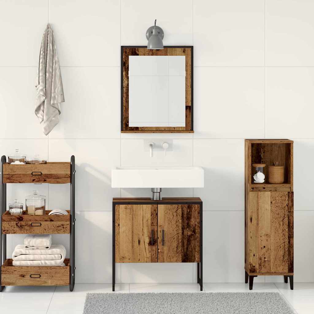 Badezimmermöbel Set 2 pcs Braun 60 x 33 x 60 cm Holzwerkstoff