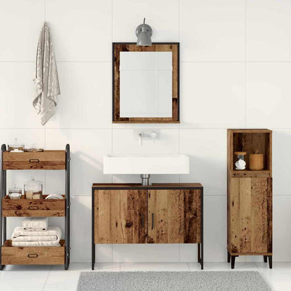 Badezimmermöbel Set 2 pcs Braun 80 x 33 x 60 cm Holzwerkstoff