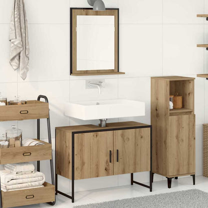 Badezimmermöbel Set 2 pcs Braun 80 x 33 x 60 cm Holzwerkstoff