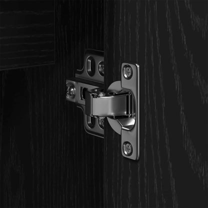 Badezimmermöbel Set 2 pcs Schwarz 80 x 33 x 60 cm Holzwerkstoff