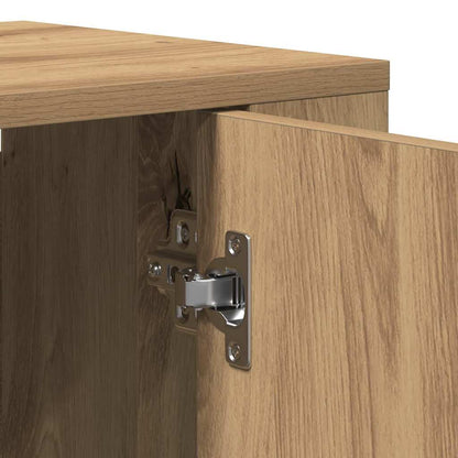 Highboard Eiche handwerklich 80 x 33 x 150 cm Holzwerkstoff