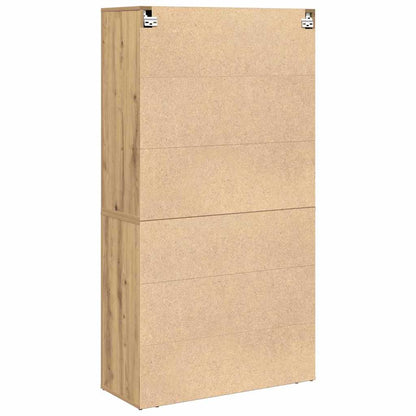 Highboard Eiche handwerklich 80 x 33 x 150 cm Holzwerkstoff
