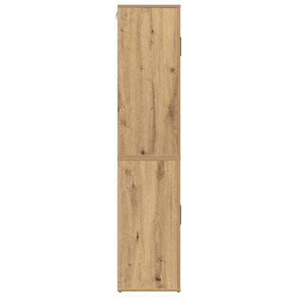 Highboard Eiche handwerklich 80 x 33 x 150 cm Holzwerkstoff