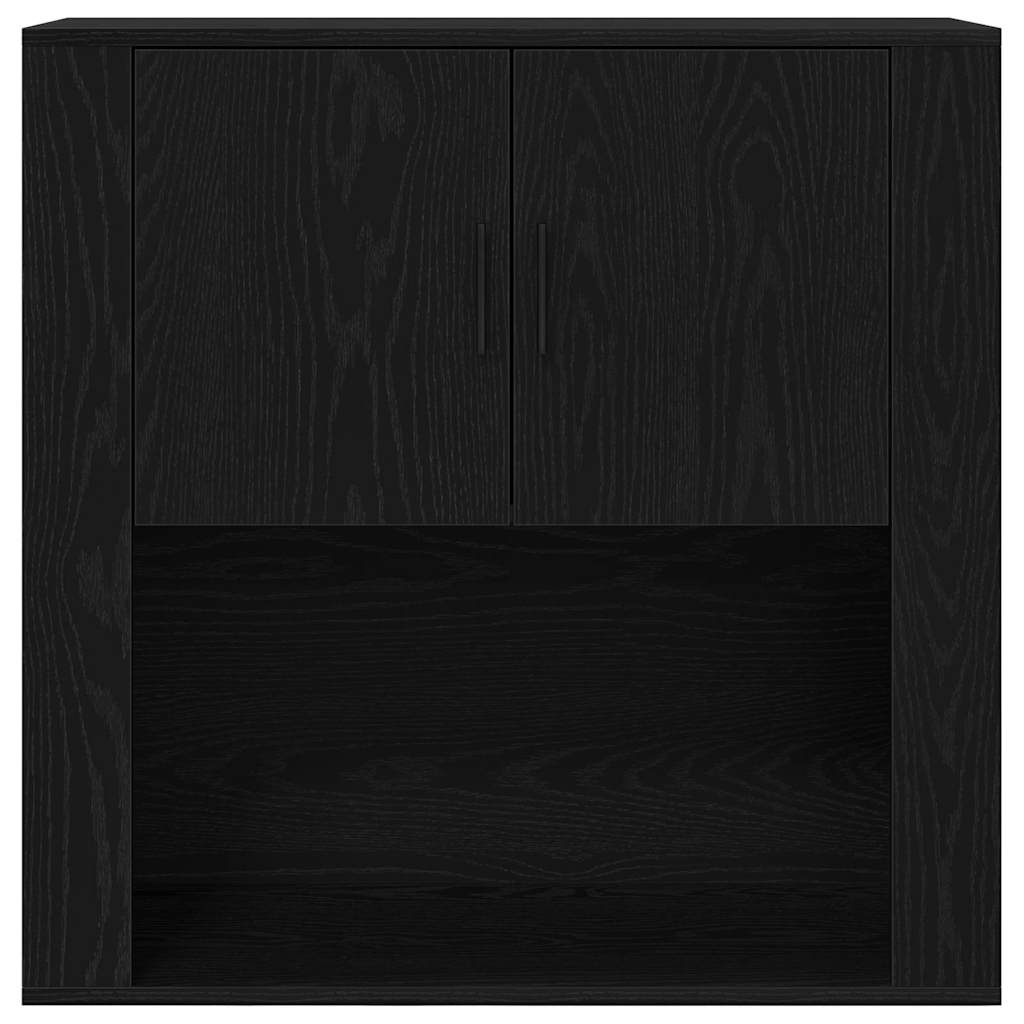 Highboard Schwarze Eiche 80 x 33 x 150 cm Holzwerkstoff