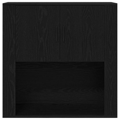 Highboard Schwarze Eiche 80 x 33 x 150 cm Holzwerkstoff