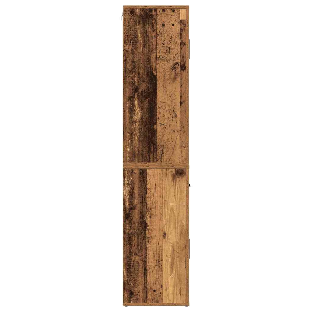 Highboard mit Schubladen Altholz 80 x 33 x 150 cm Holzwerkstoff