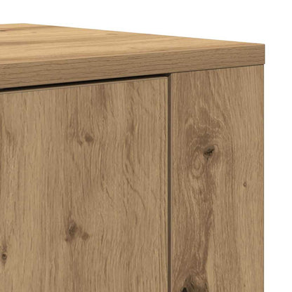 Highboard Eiche handwerklich 80 x 33 x 150 cm Holzwerkstoff