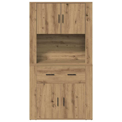 Highboard Eiche handwerklich 80 x 33 x 150 cm Holzwerkstoff
