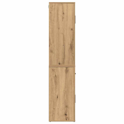 Highboard Eiche handwerklich 80 x 33 x 150 cm Holzwerkstoff