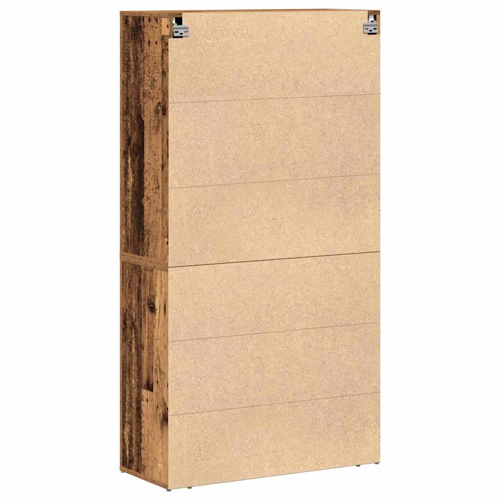 Highboard mit Schubladen Altholz 80 x 33 x 150 cm Holzwerkstoff