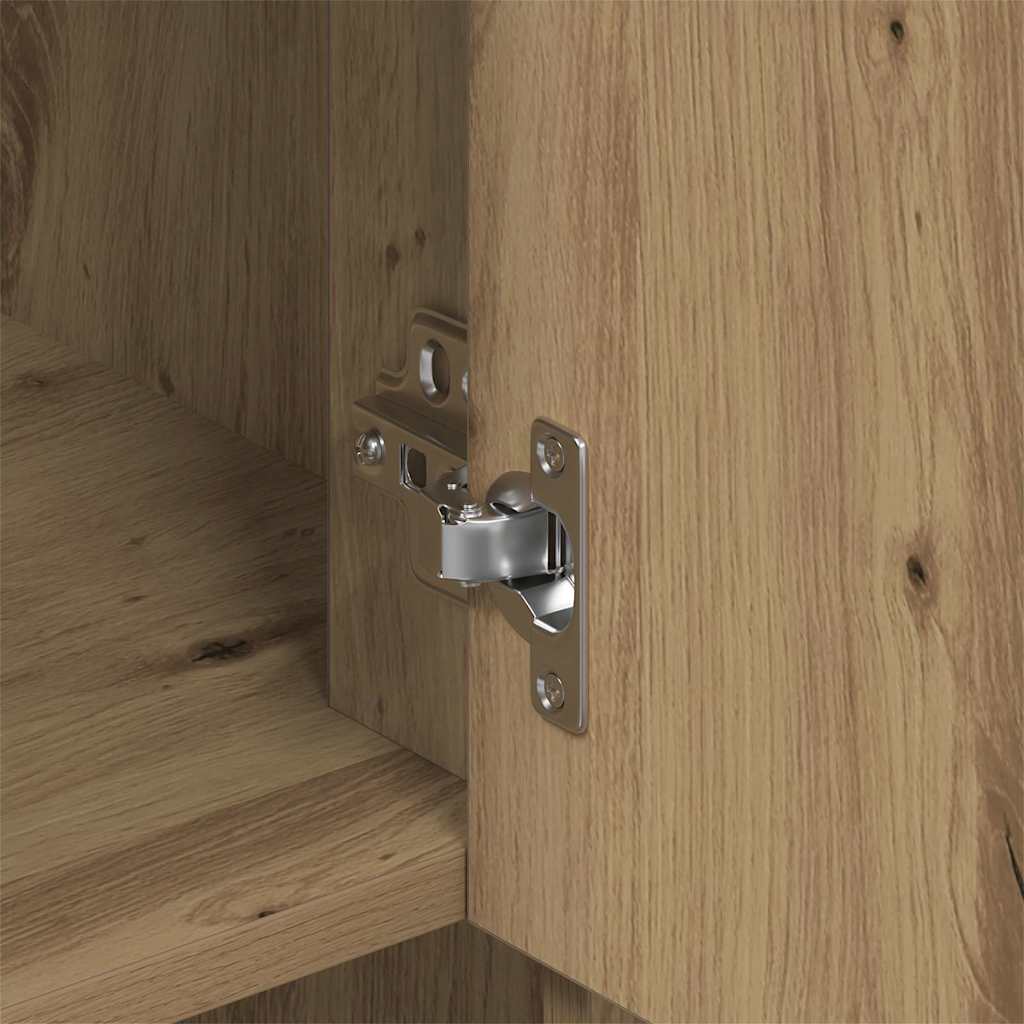 Highboard Eiche handwerklich 80 x 33 x 150 cm Holzwerkstoff