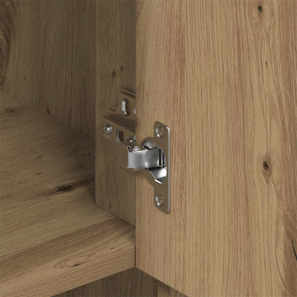 Highboard Eiche handwerklich 80 x 33 x 150 cm Holzwerkstoff