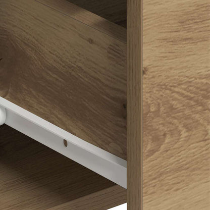 Highboard Eiche handwerklich 80 x 33 x 150 cm Holzwerkstoff