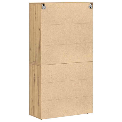 Highboard Eiche handwerklich 80 x 33 x 150 cm Holzwerkstoff