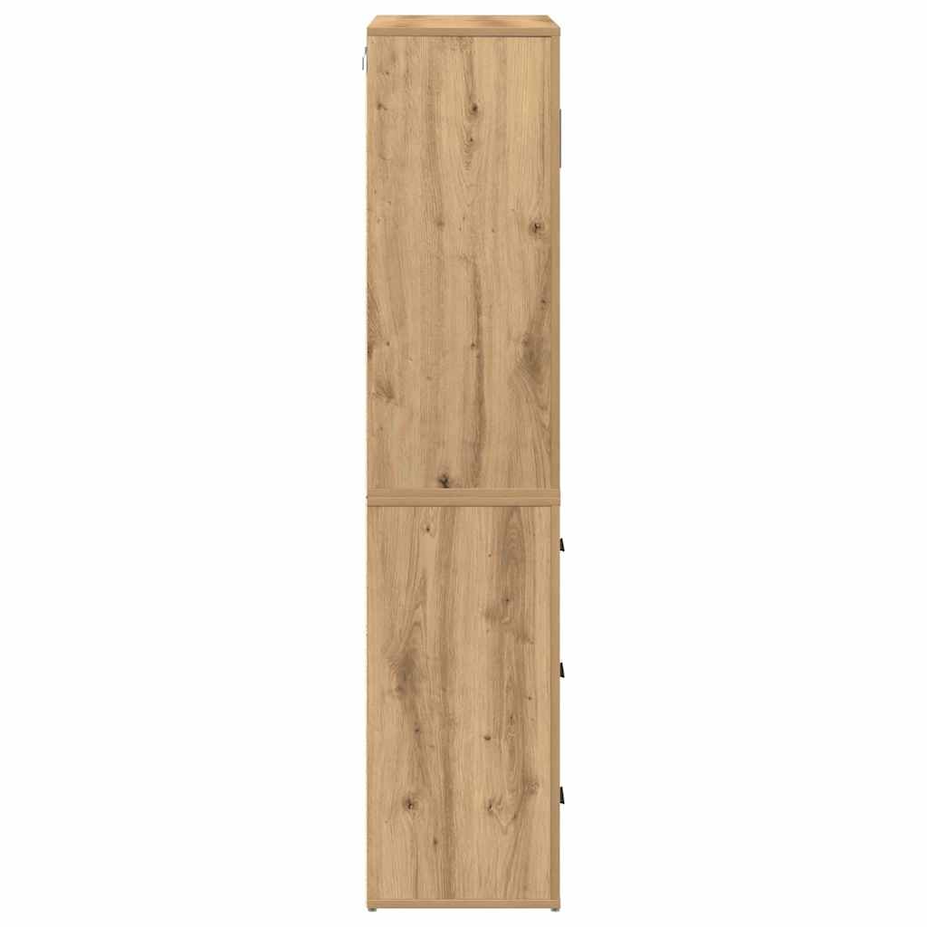 Highboard Eiche handwerklich 80 x 33 x 150 cm Holzwerkstoff