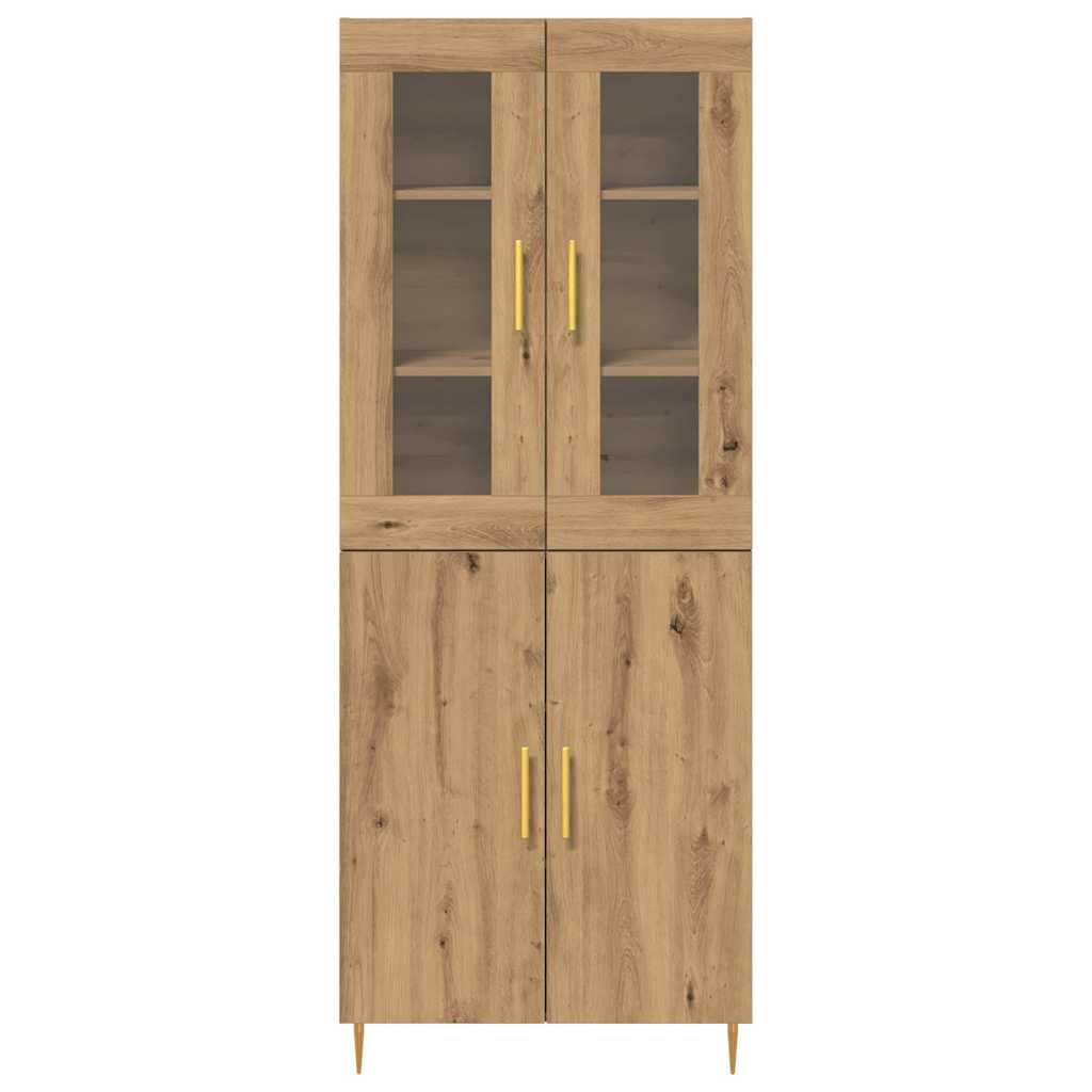 Hochboard 2 pcs Eiche handwerklich 69,5 x 34 x 180 cm