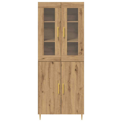 Hochboard 2 pcs Eiche handwerklich 69,5 x 34 x 180 cm