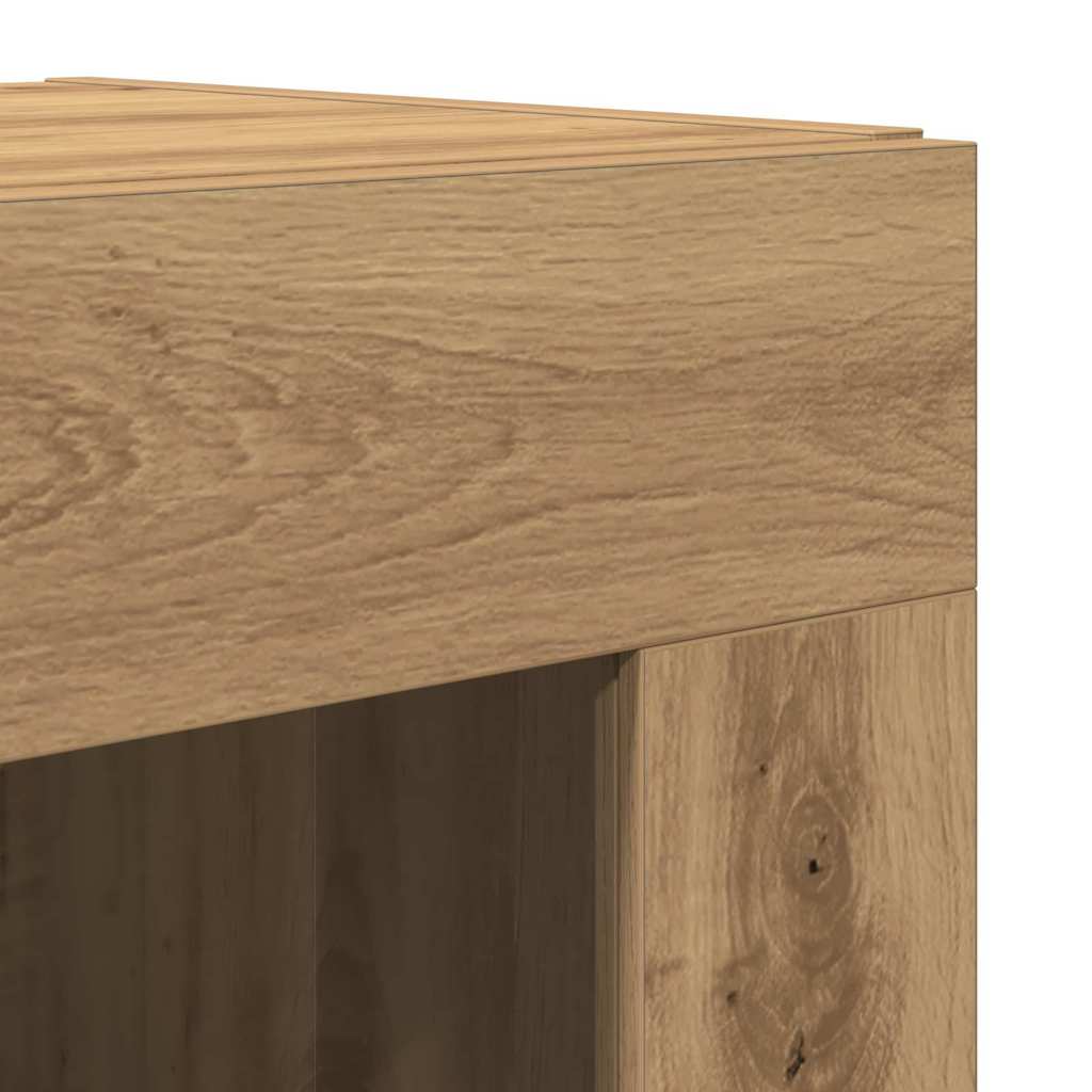 Hochboard 2 pcs Eiche handwerklich 69,5 x 34 x 180 cm