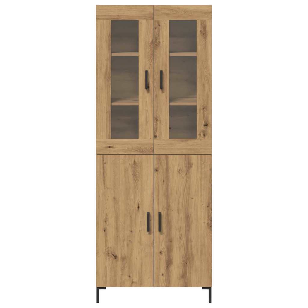 Hochboard 2 pcs Eiche handwerklich 69,5 x 34 x 180 cm