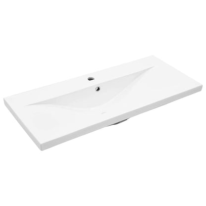 Badezimmermöbel Set mit Schubladen 4 pcs Schwarz Eichen-Optik
