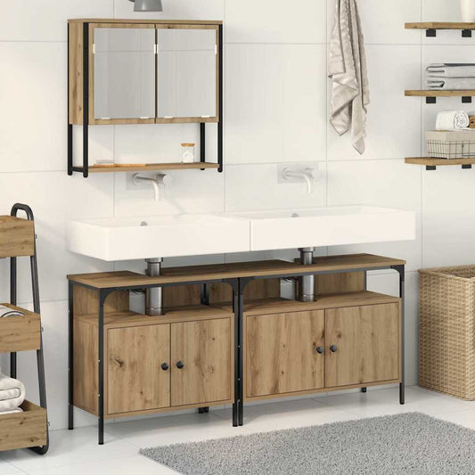 Badezimmermöbel Set 3 pcs Braun 80 x 30 x 60 cm Holzwerkstoff