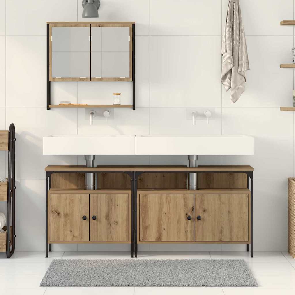 Badezimmermöbel Set 3 pcs Braun 80 x 30 x 60 cm Holzwerkstoff