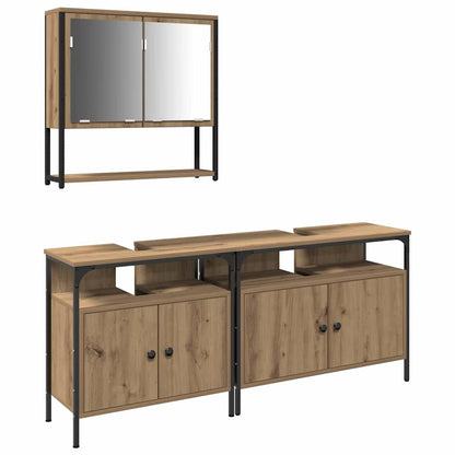 Badezimmermöbel Set 3 pcs Braun 80 x 30 x 60 cm Holzwerkstoff