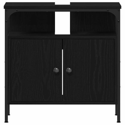 Badezimmermöbel Set 3 pcs Schwarz 80 x 30 x 60 cm Holzwerkstoff