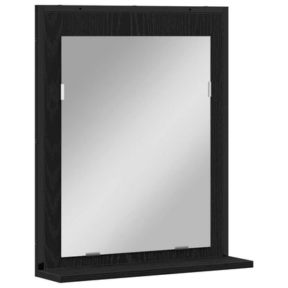 Badezimmermöbel Set mit Tür 3 pcs Schwarz 33 x 33 x 102,5 cm
