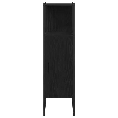 Badezimmermöbel Set mit Tür 3 pcs Schwarz 33 x 33 x 102,5 cm