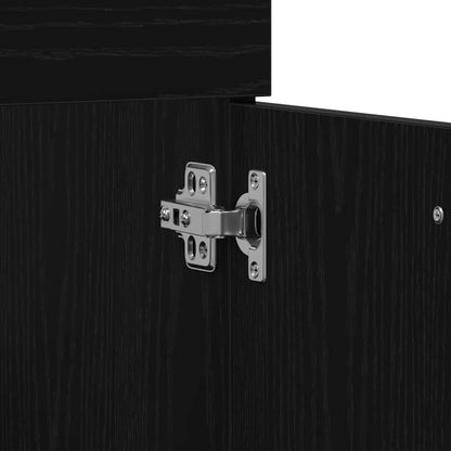 Badezimmermöbel Set 4 pcs Schwarze Eiche 30 x 30 x 130 cm