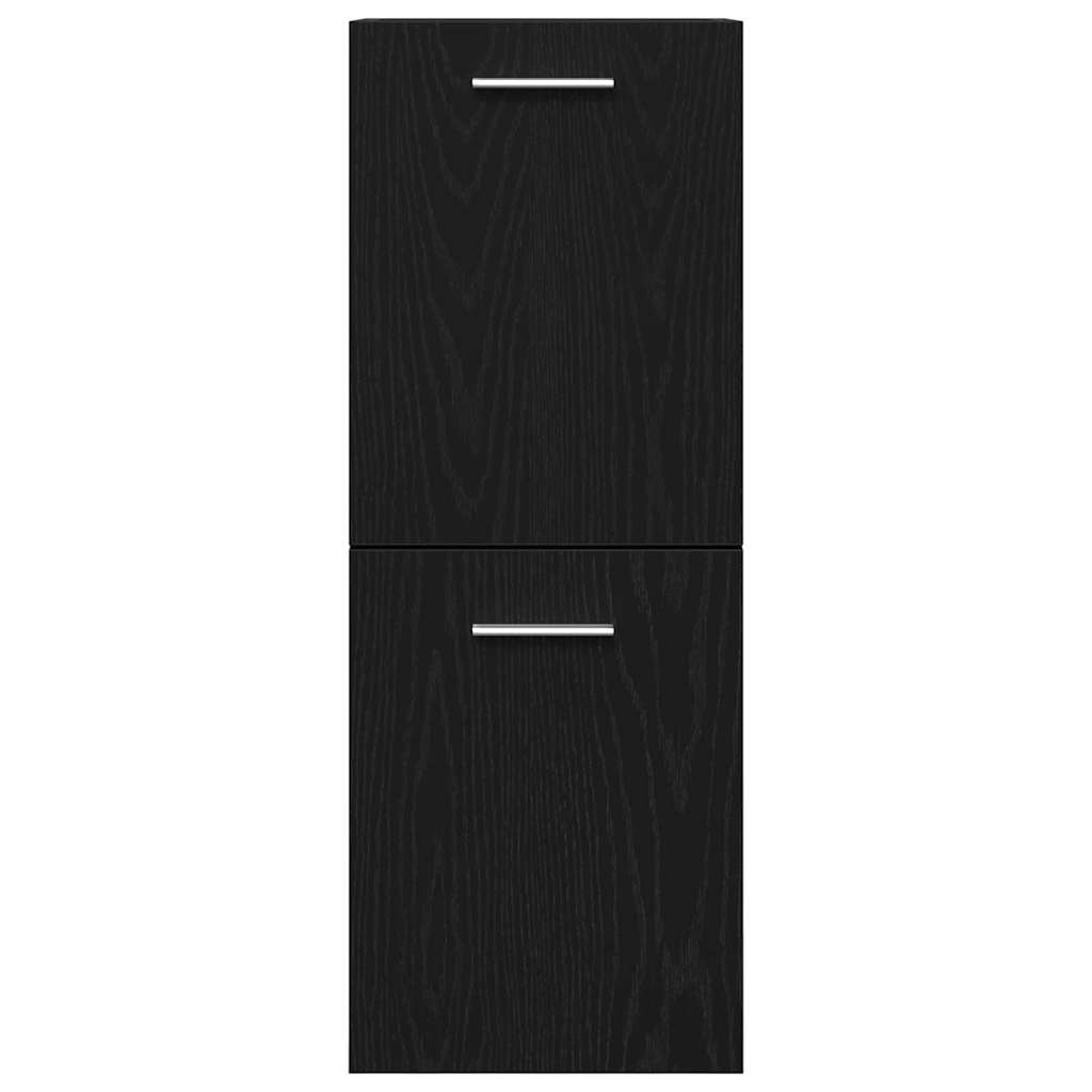 Badezimmermöbel Set 4 pcs Schwarze Eiche 30 x 30 x 130 cm