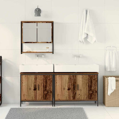 Badezimmermöbel Set 3 pcs Braun 80 x 30 x 44 cm Holzwerkstoff
