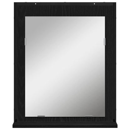Badezimmermöbel Set mit Tür 3 pcs Schwarz 33 x 33 x 102,5 cm