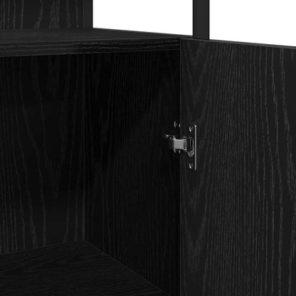 Badezimmermöbel Set mit Tür 3 pcs Schwarz 33 x 33 x 120.5 cm