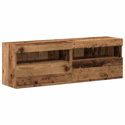 TV-Wandregal-Set 6 pcs Altholz 30.5 x 30 x 102 cm Holzwerkstoff