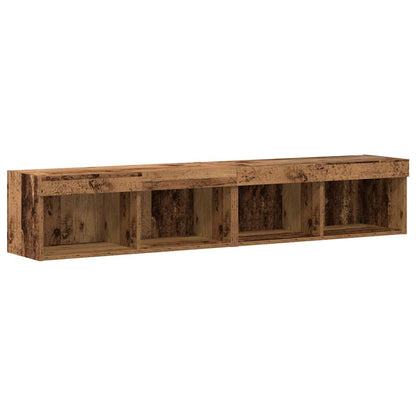 TV-Wandregal-Set 6 pcs Altholz 30.5 x 30 x 102 cm Holzwerkstoff