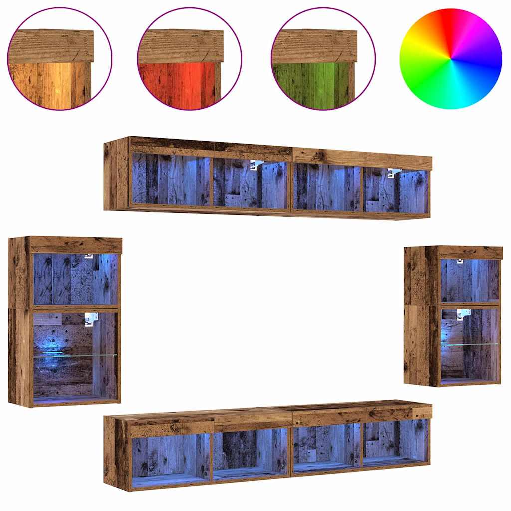 Unterhaltungszentrum 8 pcs Altholz 40 x 28.5 x 40 cm