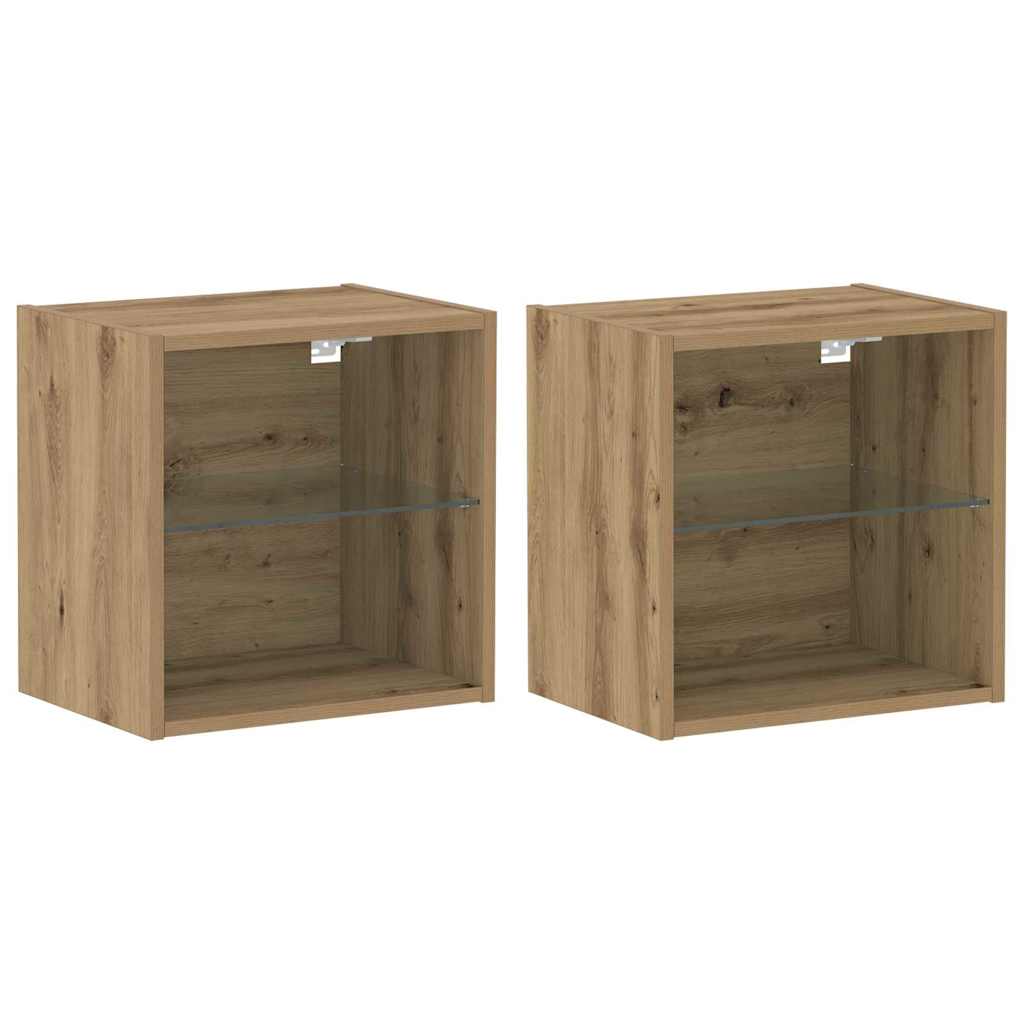 Unterhaltungszentrum 8 pcs Eiche handwerklich 40 x 28.5 x 40 cm