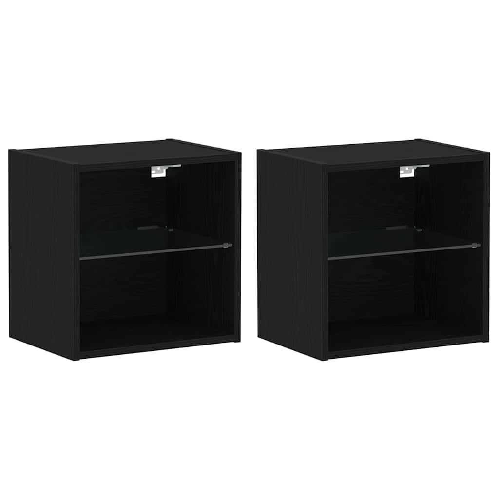 Unterhaltungszentrum 8 pcs Schwarze Eiche 40 x 28.5 x 40 cm
