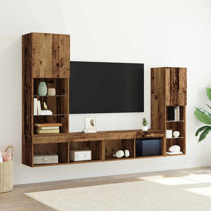 TV-Schränk 4 pcs Altholz 40,5 x 30 x 102 cm Holzwerkstoff