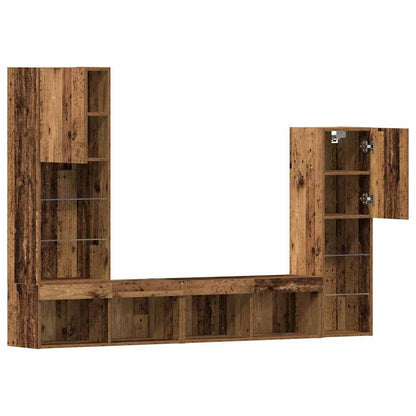 TV-Schränk 4 pcs Altholz 40,5 x 30 x 102 cm Holzwerkstoff