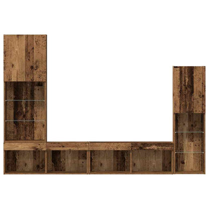 TV-Schränk 4 pcs Altholz 40,5 x 30 x 102 cm Holzwerkstoff