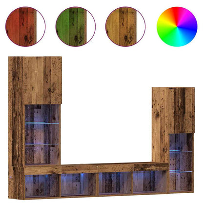TV-Schränk 4 pcs Altholz 40,5 x 30 x 102 cm Holzwerkstoff
