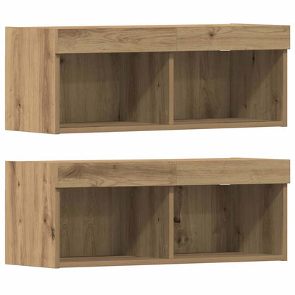 TV-Schränk 4 pcs Eiche handwerklich 40,5 x 30 x 102 cm