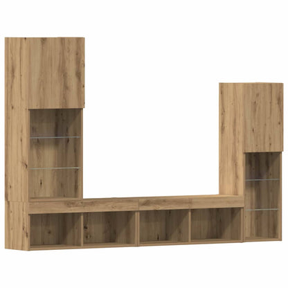 TV-Schränk 4 pcs Eiche handwerklich 40,5 x 30 x 102 cm