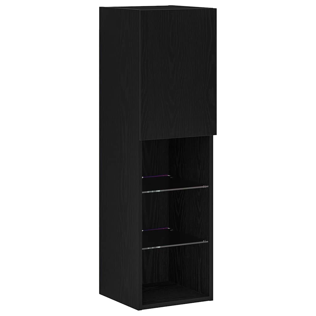 TV-Schränk 4 pcs Schwarze Eiche 40,5 x 30 x 102 cm