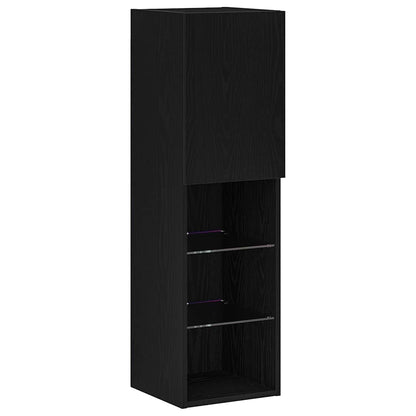 TV-Schränk 4 pcs Schwarze Eiche 40,5 x 30 x 102 cm